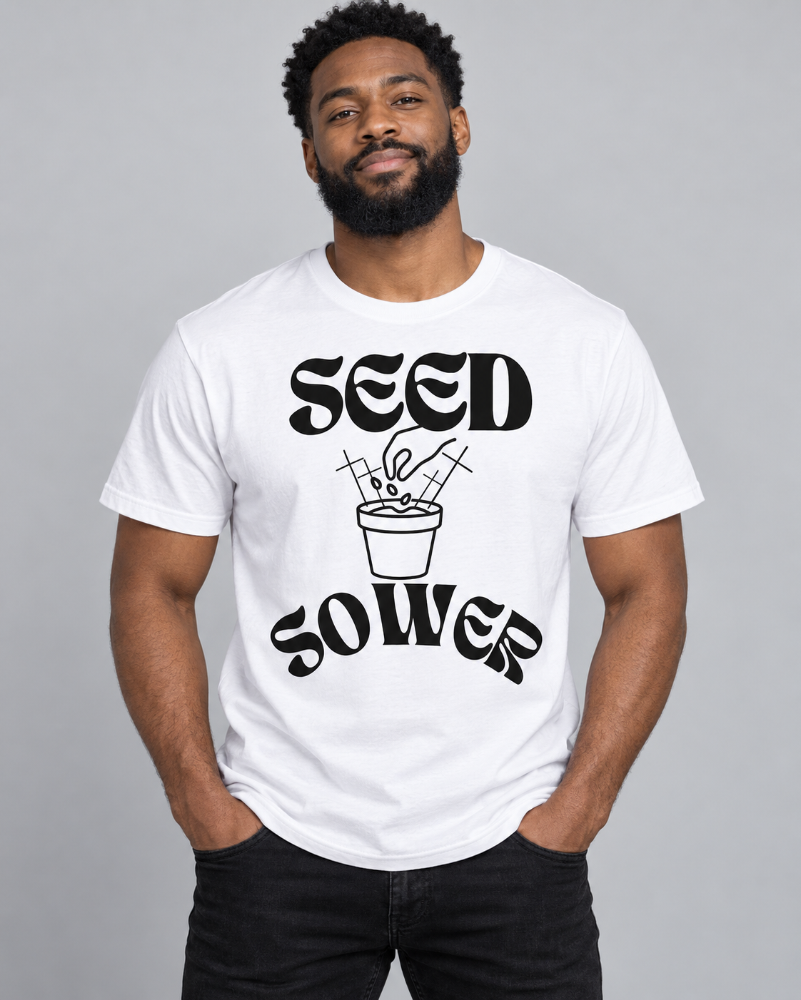 Unisex Seed Sower T-shirt (White)